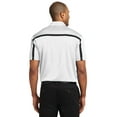 thumbnail image 2 of Port Authority Silk Touch Performance Colorblock Stripe Polo-4XL (White/ Black), 2 of 6