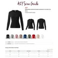 thumbnail image 6 of A2Y Women's Ribbed Basic Solid Stretchable Long Sleeve Crew Neck Top Shirts Olive L, 6 of 6