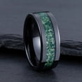 thumbnail image 5 of Moss Agate Ring Men 925 Sterling Silver Custom Engraving Text Men's Wedding Rings Promise Ring Moss Agate Jewelry Gifts for Engagement/Wedding/Anniversary US 7, 5 of 7