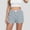 *Gray, variant on Women’s Plaid Elastic High Waist Shorts with Drawstring ,Casual Loose Fit Summer Beach Shorts with Pockets Purple,Women's Plus XXL