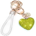 thumbnail image 1 of asddcavvf Heart Shaped Key Ring Car Key Ring with Shiny Rhinestones Rhinestone Key Ring for Women, 1 of 7