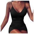 thumbnail image 3 of FcBaudy Robe Sans Manches Col Rond, Robes d'Été pour Femmes, Robes Femmes Style Vacances Robe Mini Décontractée Sans Manches, 3 of 7