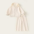 thumbnail image 2 of OSOLU Toddler Girls Suit Coat Child Two Piece New Hoodie Casual Spring Autumn Outfits Tracksuits Sweatsuit Baby Stylish Dailywear, 4-5 Years, 2 of 8