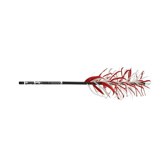 Gold Tip Twister Flu Flu 500 Carbon Arrow Feather Vanes Black