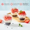 thumbnail image 6 of 2 oz Mini Dessert Cups with Lids and Spoons -100 Pack Plastic Shooter Cups for Desserts Small Square Serving Cups for Party Individual Pudding Parfait Jello Ice Cream, 6 of 7