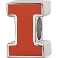 thumbnail image 1 of Sterling Silver Logoart University Of Illinois Block I Enameled Logo Bead (12.2 X 8.4) Made In United States ss500uil, 1 of 5