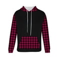 thumbnail image 5 of Mens Big & Tall Hoodies Plus Size M-5X Fleece Lined Sweatshirts with Pockets Pullover Long Sleeve Plaid Printed Thermal Athletic Workout Hoodie Tops, 5 of 5