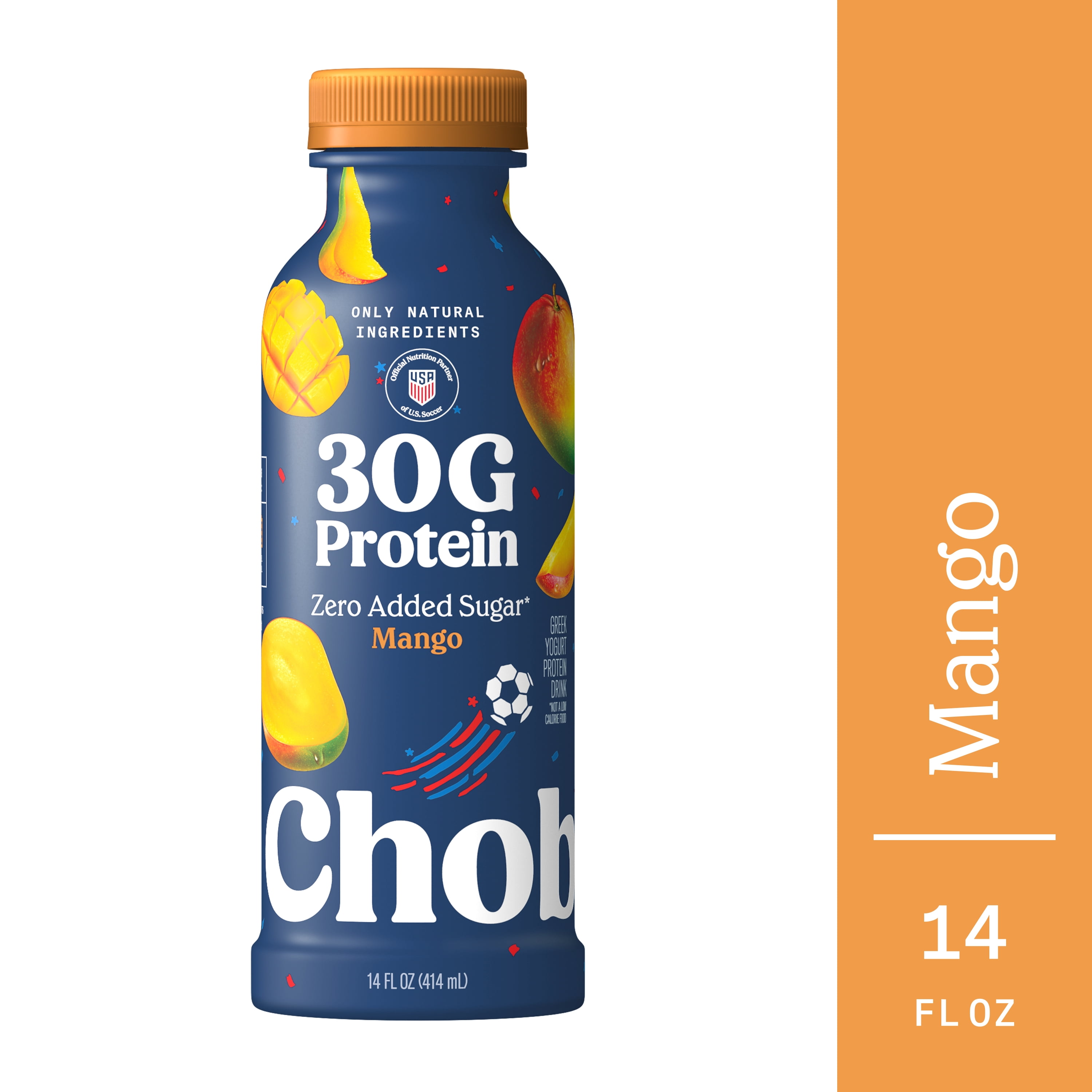 Chobani 30G Protein Low-Fat Greek Yogurt Drink Mango 14 fl oz Bottle