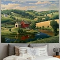 thumbnail image 2 of Orinice Barn River Tapestry Wall Hanging Unique Style Graphic Tapestries for Home Decor in Living Room Bedroom Dorm Apartment Farmhouse 40x30inch, 2 of 6