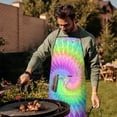 thumbnail image 4 of Colorful Tie Dye Pattern Apron-Garden Aprons for Women with Pockets-Cotton Linen Waterproof Kitchen Cooking Gardening Aprons Adjustable for Kitchen,Cooking,BBQ and Salon 33x27 Inch, 4 of 7