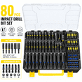 thumbnail image 4 of 80-Piece Magnetic Nut Driver Set for Impact Drill, SAE & Metric Impact Driver Bit Set with Socket Adapters, Storage Case, 4 of 8