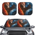 thumbnail image 2 of Sikiie Red And Blue Fire Dragon F Print Foldable Car Windshield Sun Visor, Car Window Sunshade Suitable for Sedan, SUV and Truck Car Accessories-Medium, 2 of 6