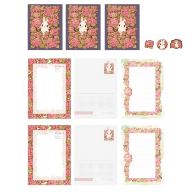 segolike Stationary Writing Paper with Envelopes, Floral Stationery Set with Lined Letter