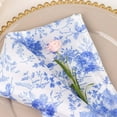 Efavormart 5 Pack White Blue Chinoiserie Floral Print Satin Cloth ...