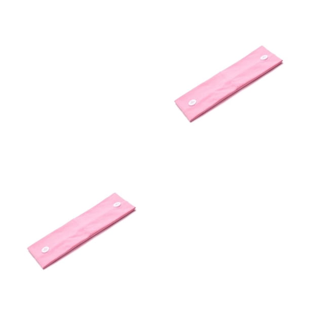 sweethay Soporte de diadema con botones antideslizante para aliviar el dolor de oído bufanda de buena fijación tocado vibrante textura suave Rosa con Botones 2Conjunto