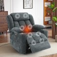 thumbnail image 5 of JULY'S SONG Oversized Recliner Chair with Heat and Massage, Power Lift Chairs for elderly with Cup Holders, Heavy Duty Electric Recliners for Adults with USB & Type C ports, Chenille Gray Blue, 5 of 10