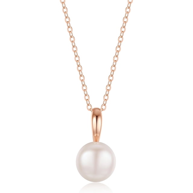 Collar de plata de ley 925 con perlas de agua dulce para mujer, collar con colgante de perla única seleccionado a mano