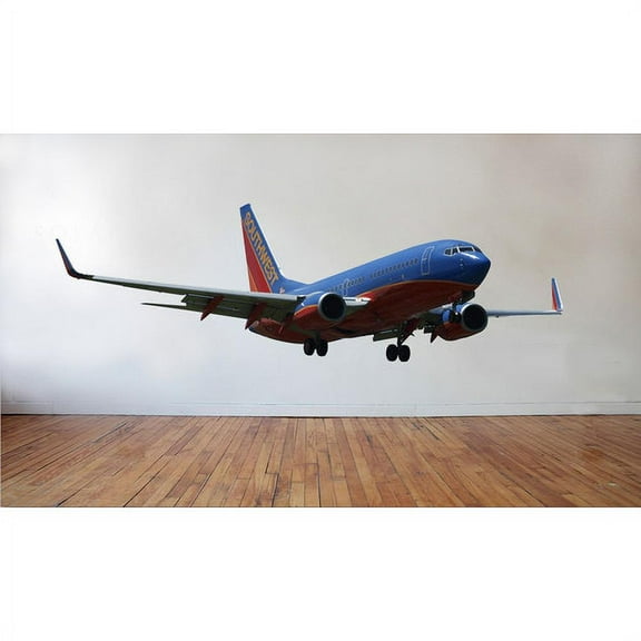 Wallhogs Chibi Southwest 737 on Approach Cutout Wall Decal