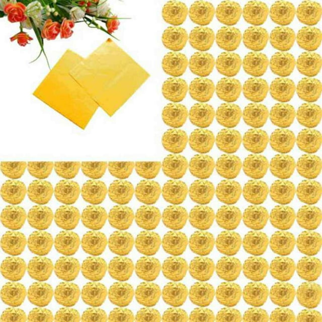 100pcs Square Aluminum Foil Wrappers Colorful foil package Package for Sweets Candy Chocolate Lollipops