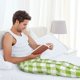 thumbnail image 5 of Balery White Green Plaid Pantalones de pijama para hombre, pijama ultraligero, pantalón de descanso-Large, 5 of 6