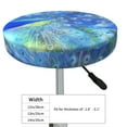 thumbnail image 2 of Uemuo Peacock Pattern Round Bar Stool Seat Covers Washable Stool Cushion Slipcover Elastic Bar Chair Covers-14 inch, 2 of 7