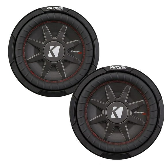 Kicker 43CWRT102 10" Dual Voice Coil 2 ohm slim line truck woofers Bundle