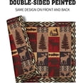 thumbnail image 4 of Lodge Placemats Set of 4 18" x 12", Rustic Oriental Bear Deer Fish Print Table Mats Heat-Resisting Non Slip Reversible Burlap Coffee Place Mats for Party Dining Table Kitchen Decor and Accessories, 4 of 8