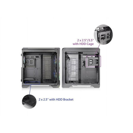 Thermaltake - View 51 Tempered Glass ARGB Full Tower Case - Black