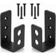 thumbnail image 1 of 2-Pack Heavy Duty Steel Door Brackets for 2x4 Doors, U-Shaped Security Bar, 1 of 5
