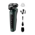 thumbnail image 1 of Soidarity Afeitadora eléctrica 9D, afeitadora multifuncional, afeitadora USB para coche, afeitadora recargable, 3 -in-1, recortadora de pelo Juegos de afeitado Verde 3 en 1, 1 of 6