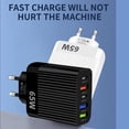 thumbnail image 3 of 65W Type C USB Quick Charger 3.0 Mobile Phone Adapter Fast Charging For iPhone Xiaomi Samsung Huawei Portable Wall Charger Black US, 3 of 6