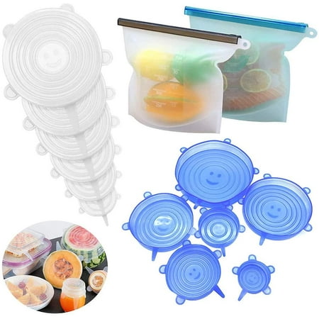 Stretchable Silicone Lid Set Reusable Cling Film Stretch For Bowls ...