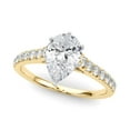 thumbnail image 6 of JewelMore 2 Carat Pear Shape and Round Lab Grown Diamond Engagement Ring for Women| 14K Gold | 1.70 Carat Center stone | F-G Color, VS-SI Clarity | Beautiful Set | 30 Day Free Return, 6 of 17