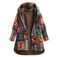 thumbnail image 1 of Women Solid Color Coat Warm Winter Overcoat Fluffy Jacket Button Down Overcoat Long Sleeve Cardigan Windproof Outer Coat, 1 of 6