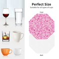 thumbnail image 6 of Pofeuu Breast Cancer Awareness2 Print Coasters for Drinks, 4Pack PU Leather Coasters, Bar Drink Coasters for Tabletop Protection, Furniture from Damage-Octagon, 6 of 6
