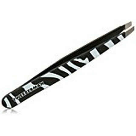 Animal Print Tweezer - STAINLESS STEEL SLANT ZEBRA PRINT TWEEZER