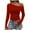 Red, variant on BLVB Women's off Shoulder Tops Dressy Long Sleeve Asymmetrical Slim Fit Going out Fall Blouse Trendy Shirts Clothes