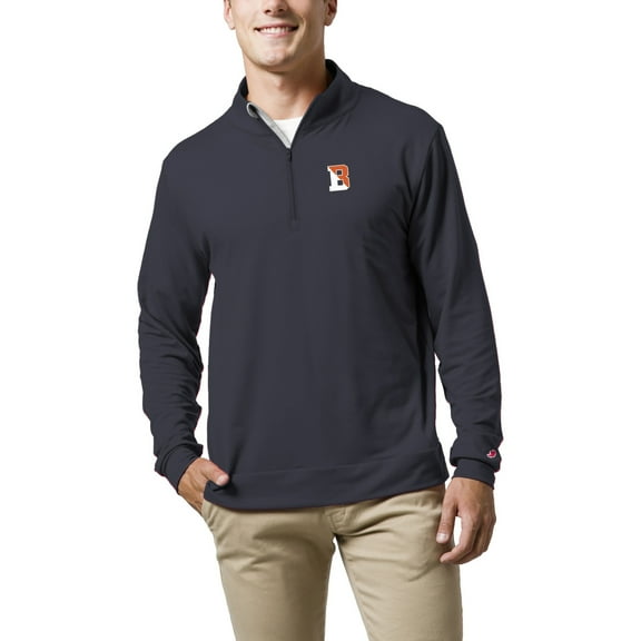 Men's League Collegiate Wear  Navy Bucknell Bison  All Day Quarter-Zip Pullover Top