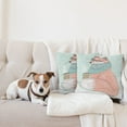 thumbnail image 4 of Ambesonne Animal Throw Pillow Cover 2 Pack, Hipster Fox Glasses, 20", Coral Mint Green, 4 of 7