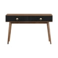 thumbnail image 2 of Amigo Black Veneer and Walnut Wood Console Table, 2 of 7