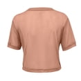 thumbnail image 6 of Conairie Cropped Cardigan for Women Shrug Chiffon Open Front Ruffle Sleeve Cropped Bolero for Evening Dressy Elegant Blouse Tops Open Front Cardigan Pink XXL, 6 of 6