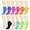 Peace Sign, variant on 12 Pairs Women's Ankle Socks Assorted Colors Size 9-11 Argyle #1