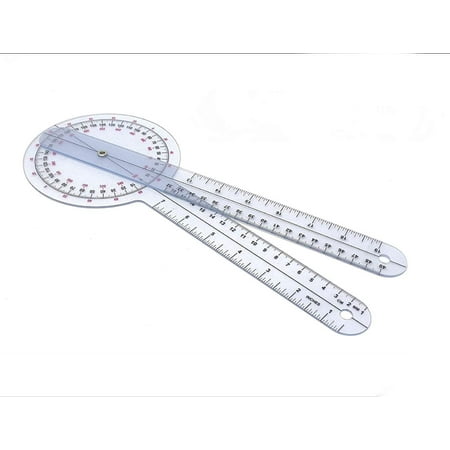 

Plastic 12 Multi-Ruler Goniometer 360 Degree Measuring Tool Protractor For Range Check