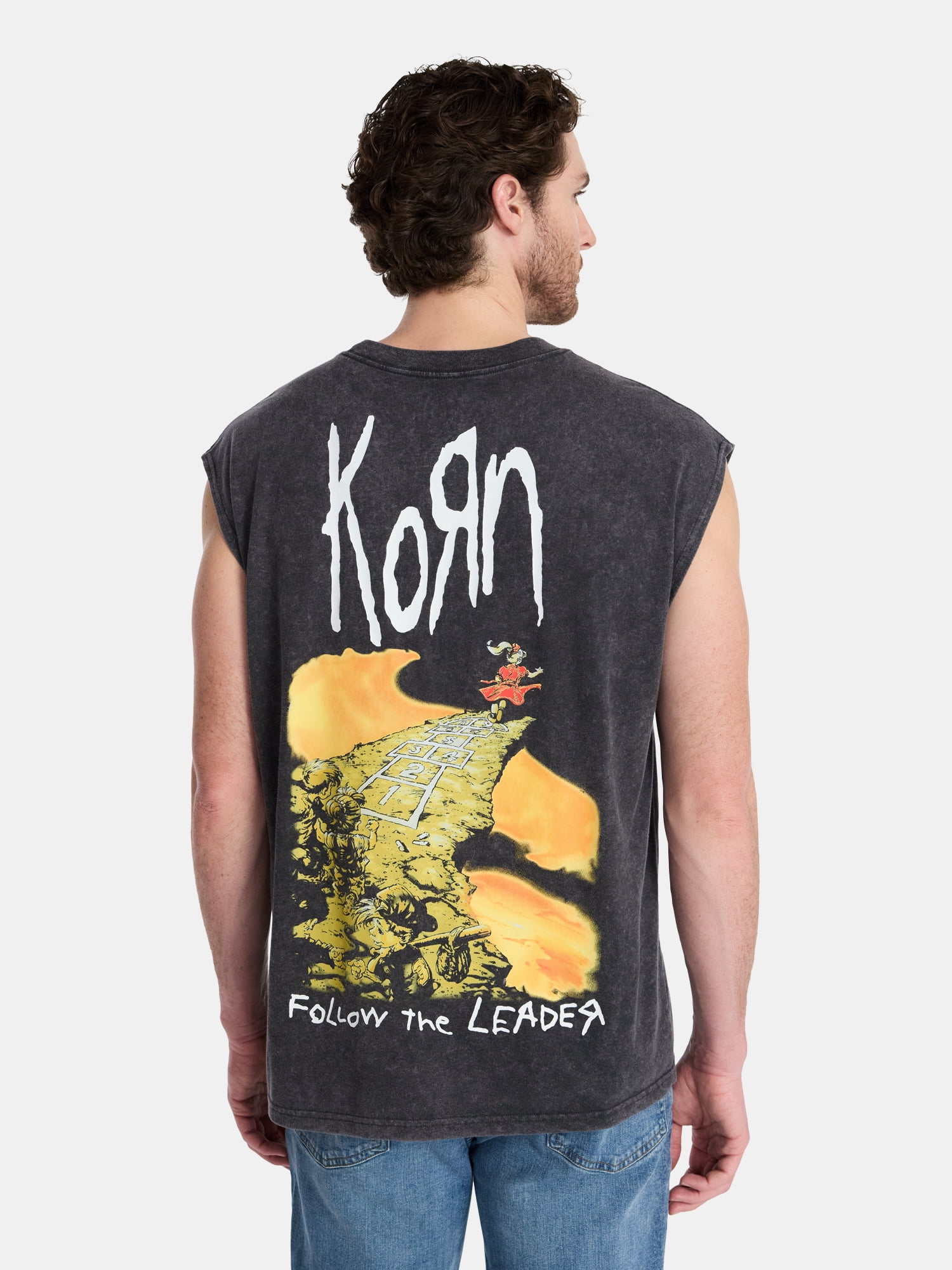 Korn, Men's & Big Men's Graphic Muscle Tank, Follow the Leader, Sizes XS-5XL