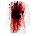 thumbnail image 4 of T-shirt Imprimé Halloween pour Femmes Col Rond Manches Confortables pour Fête Tenue Décontractée, 4 of 5