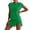 Green, variant on YUEHUA Two Piece Skirt Sets for Women 2026 Summer Travel Outfits Tennis Skirt Crew Neck Top Workout Tracksuits Short Sets