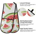 thumbnail image 2 of Yayeee Double Oven Mitt Kitchen Heat Resistant Baking 35" x7" Quilted Glove, Cartoon Watermelon, 2 of 6