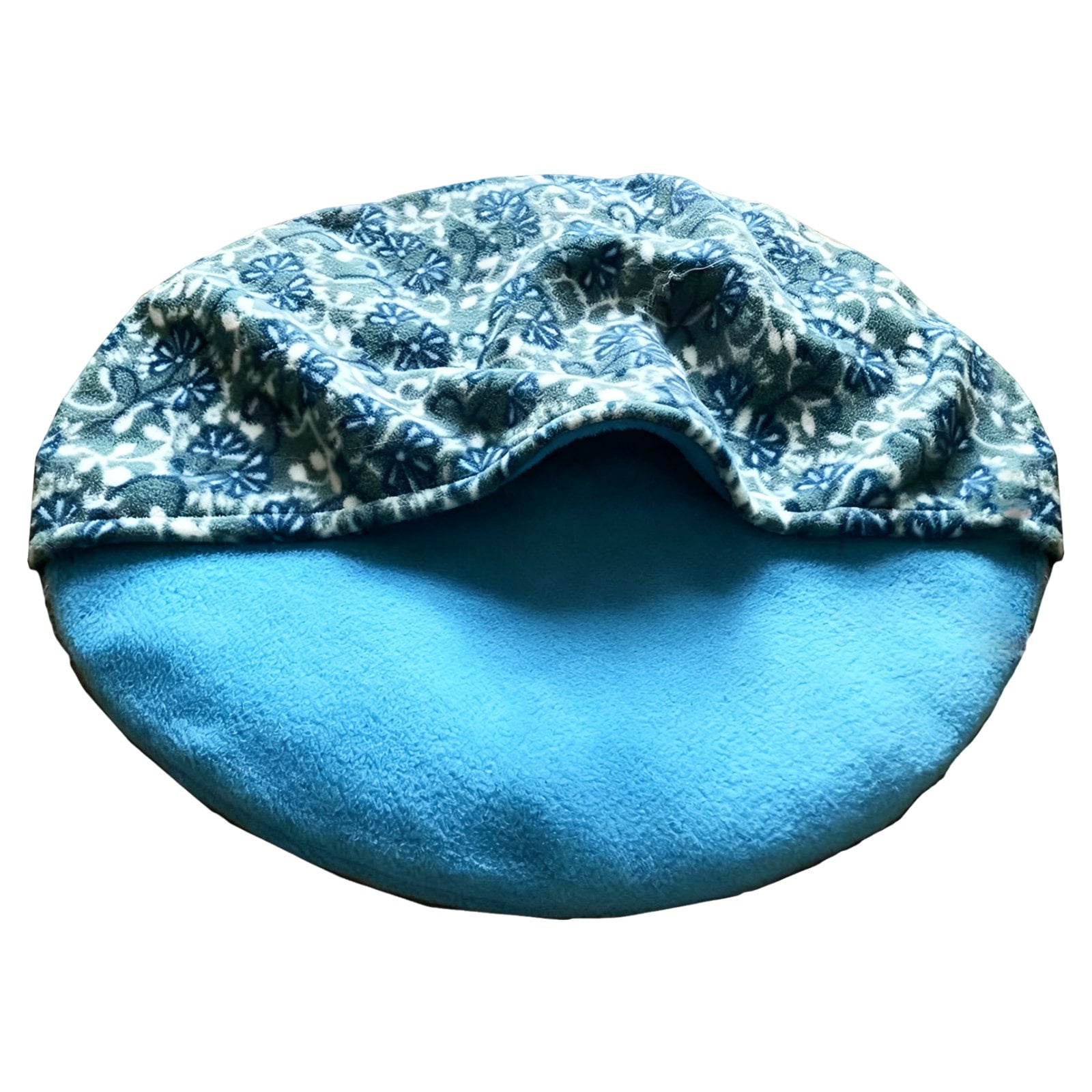 Cuddle Sack Sleeping Bag Soft Polar Fleece Pouch Hideout Cave and 15.0 in Small Animal Beds Warm Reptile Snuggle Sack for Geckos Lizards Bearded Dragons Hamsters Chinchillas Blue and White