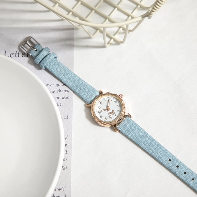 Lindo reloj de dibujos animados para estudiantes y niños, reloj de cuarzo con temperamento para mujer