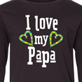 thumbnail image 4 of Inktastic I Love My Papa- Hearts Long Sleeve Youth T-Shirt, 4 of 5